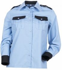 Рубашка охранника с длинным рукавом женская, голубой