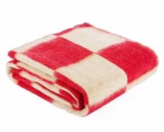 Одеяло 1,5сп п/ш (50% шерсть, 400 гр.), клетка