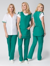 Костюм женский Надежда (тк.ТиСи), зеленый/белый