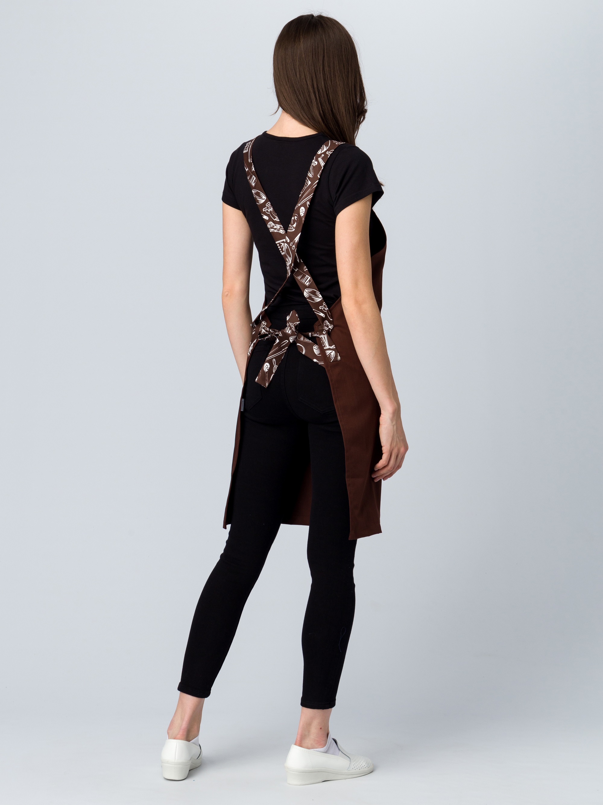 Фартук с грудкой универсальный Прага (тк.Форвард,210), коричневый (023)