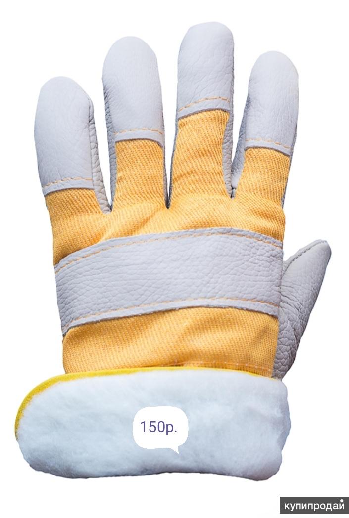 Перчатки кожаные(иск.) комбинированные утепл.(синтепон)