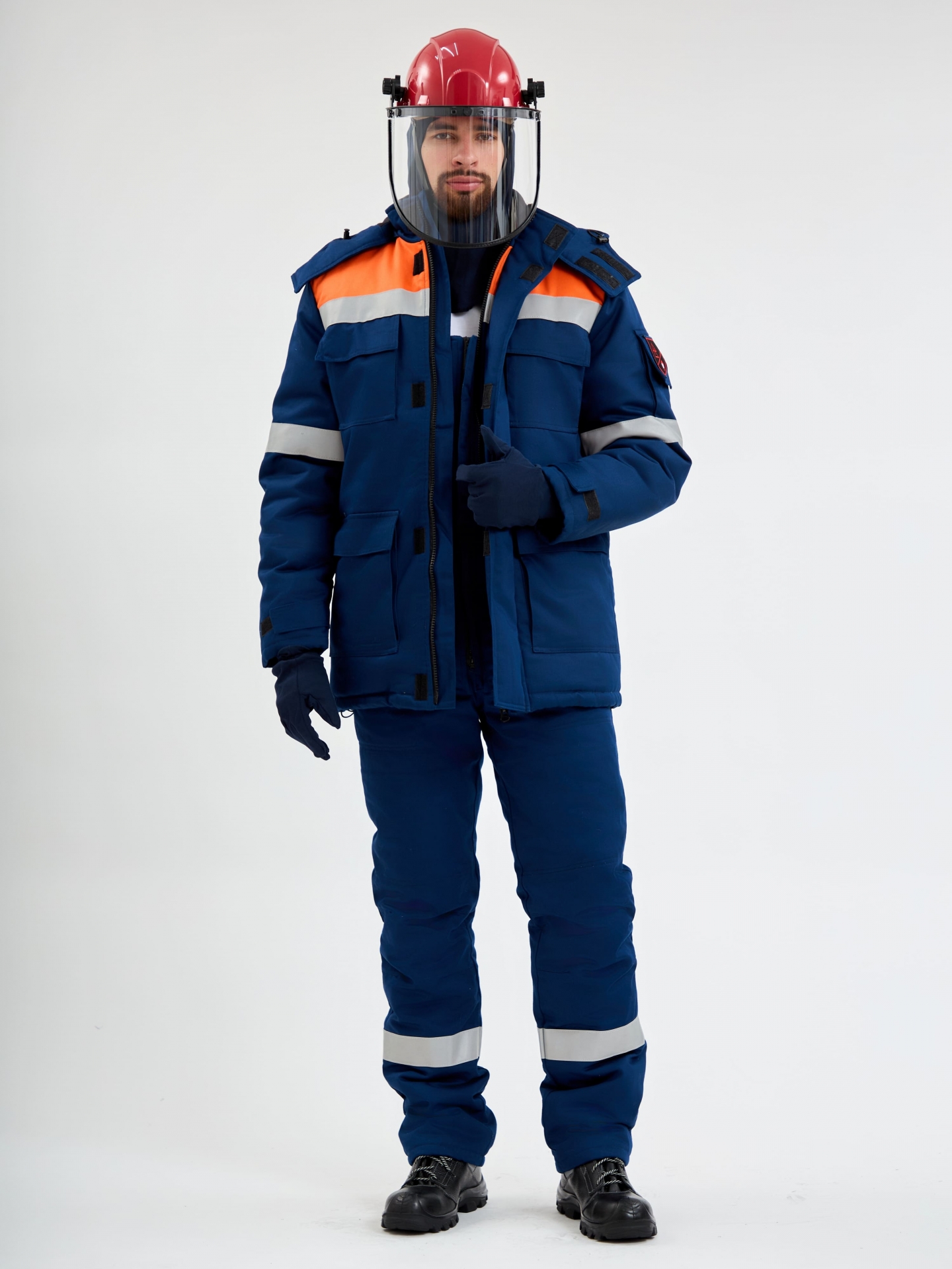 Костюм зимний Энергия-Г Люкс (103 кал.), т.синий/оранжевый
