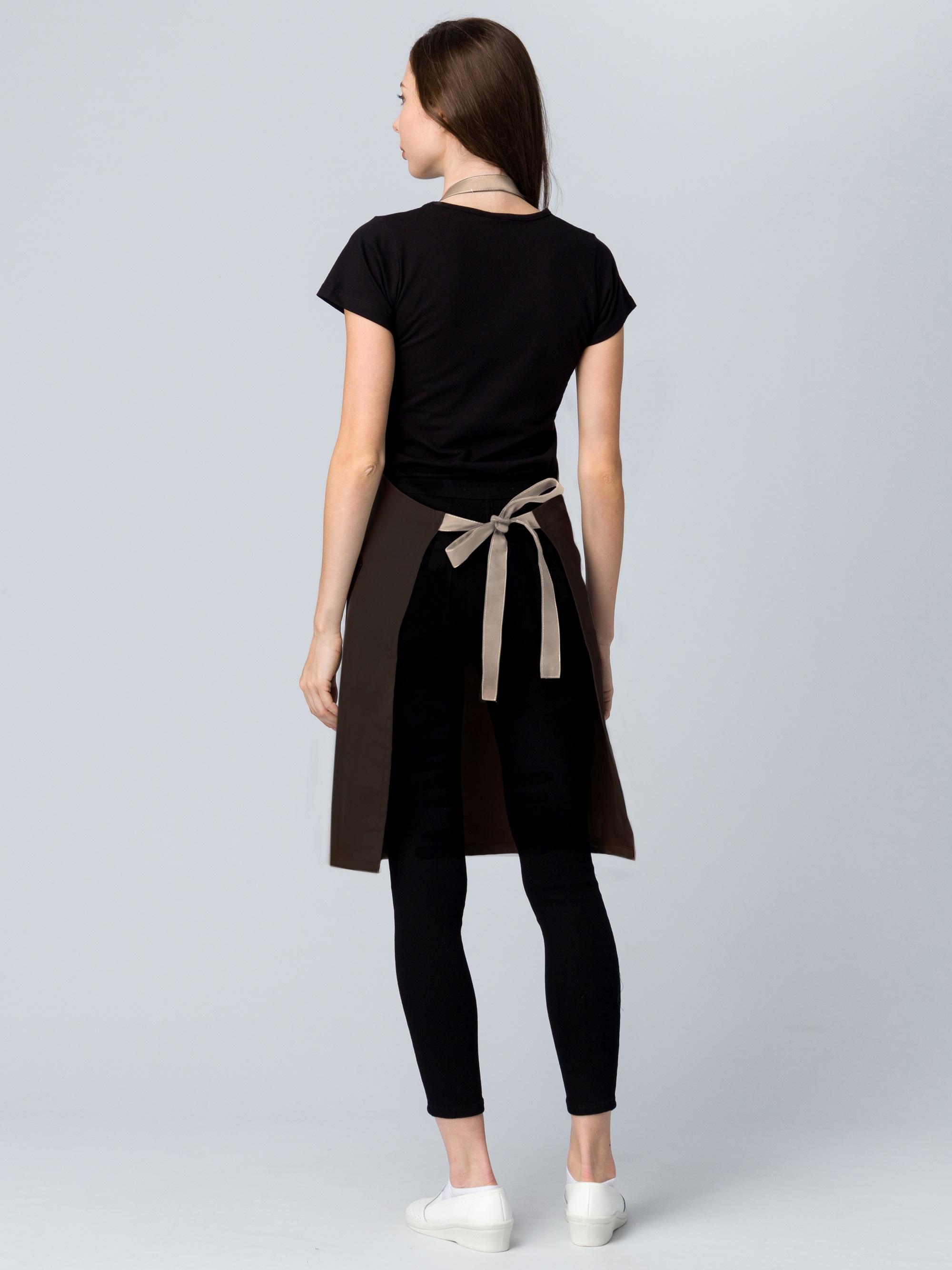 Фартук с грудкой универсальный Крафт (тк.Форвард,210), коричневый/бежевый (024)