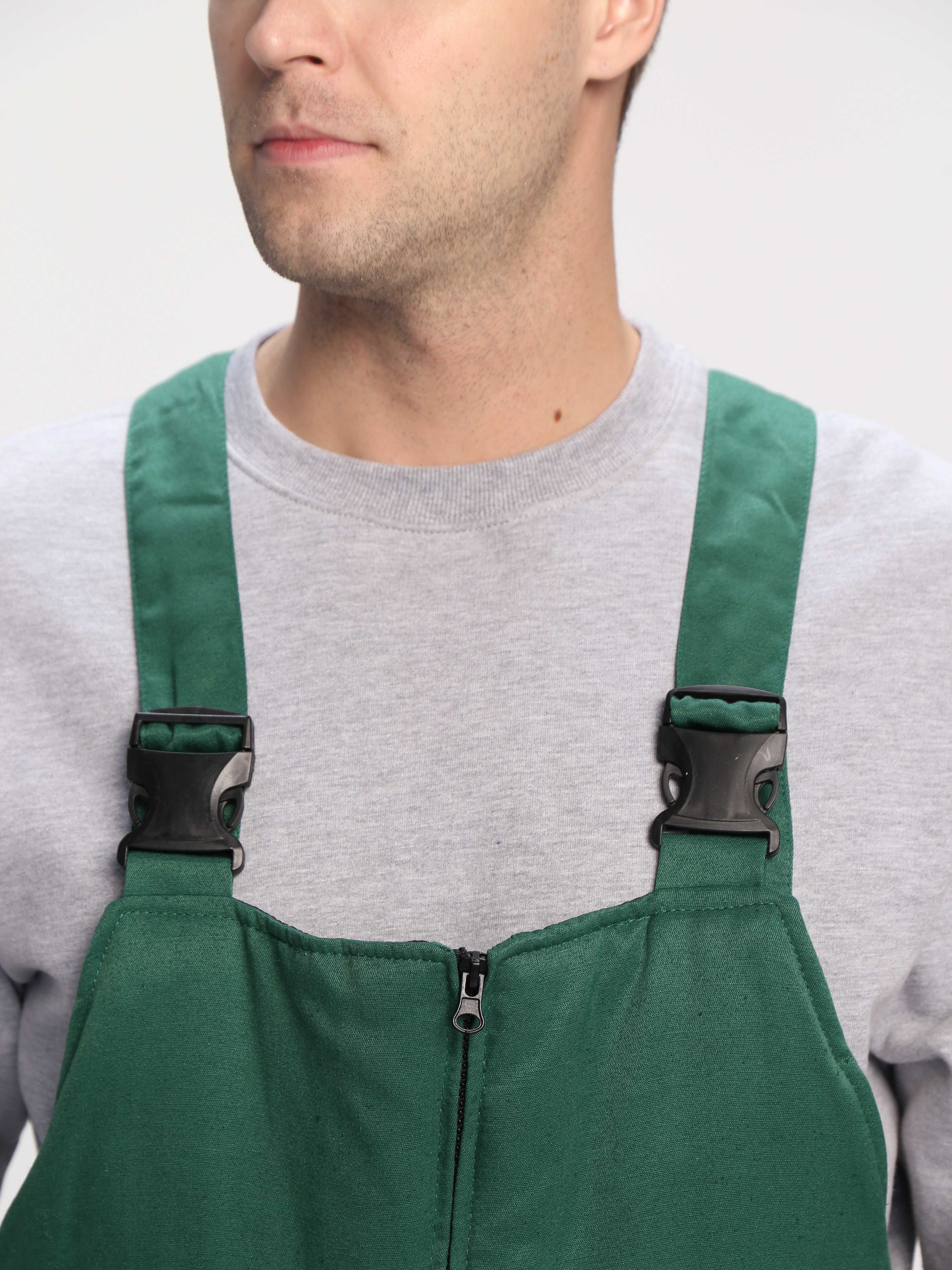 Полукомбинезон зимний Экспертный-Люкс (тк.Смесовая,210), зеленый