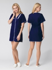 Халат женский Сакура (тк.Габардин), т.синий