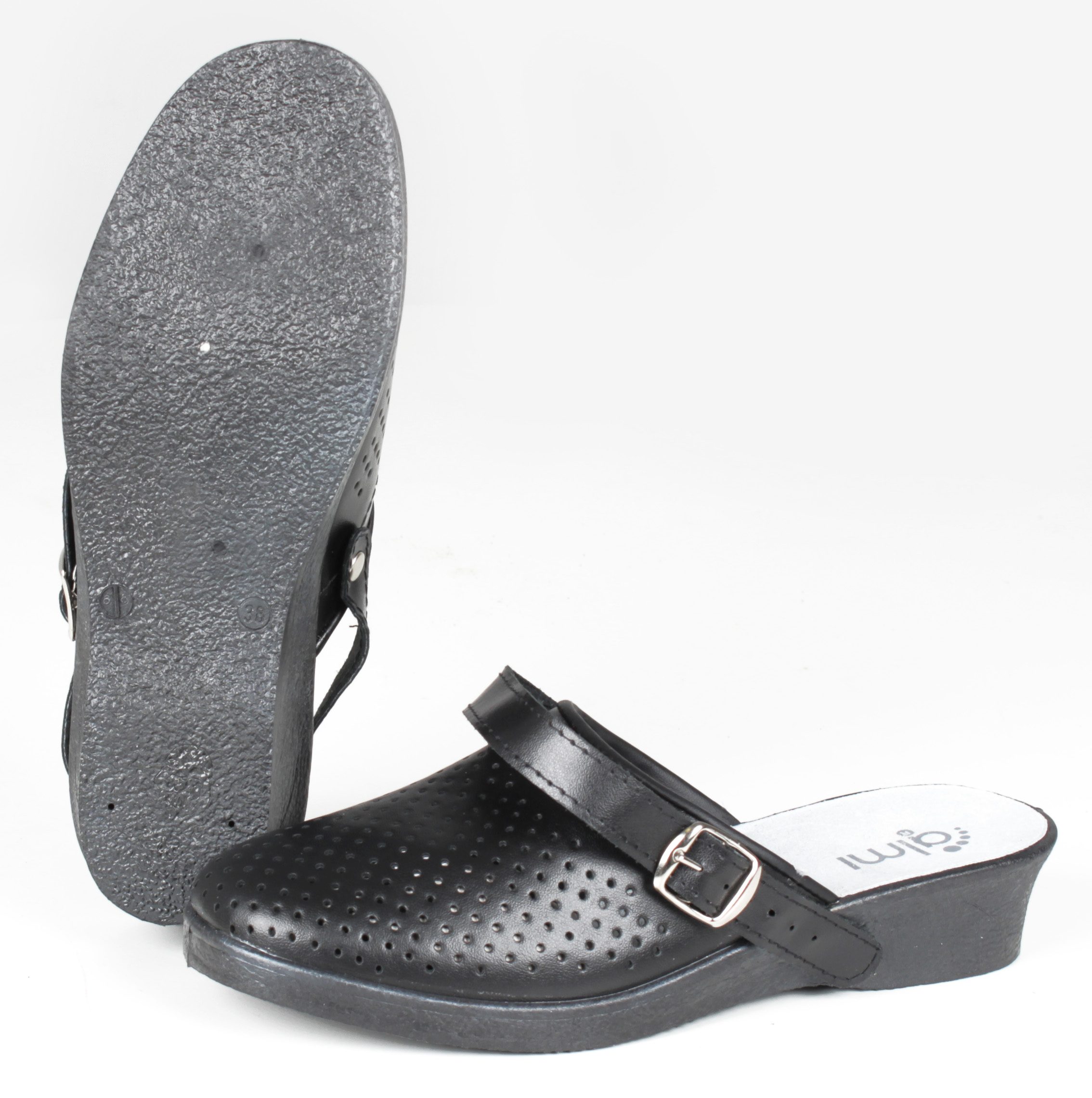 Сабо женские нат. кожа Эмануэла ПВХ ALMI (арт. 6802-00101) белый