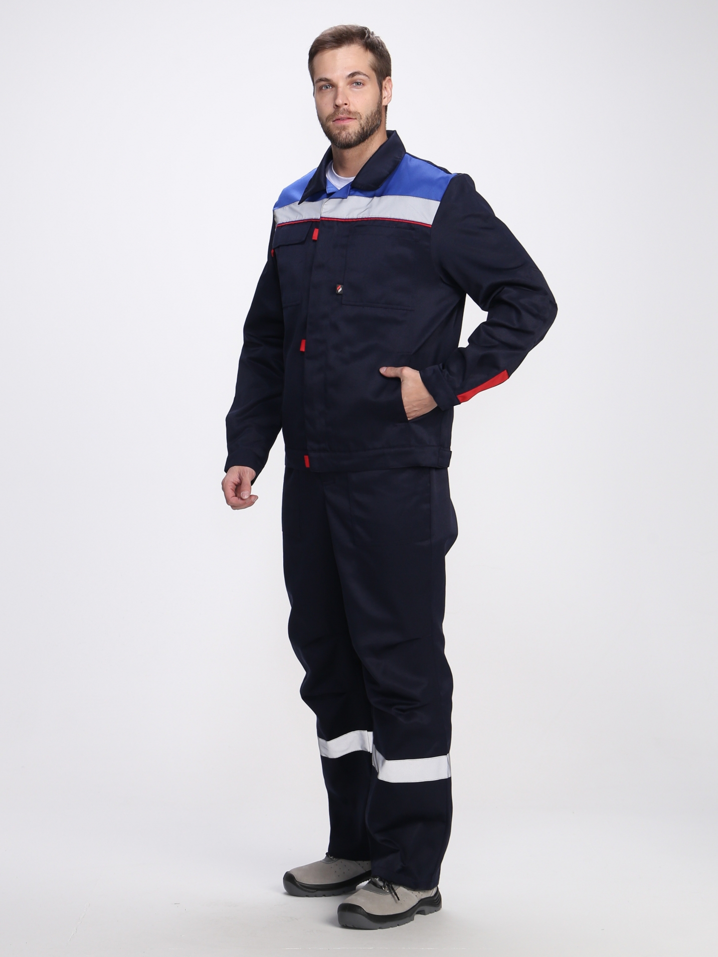 Костюм Фаворит-2 СОП (тк.Смесовая,210) п/к, т.синий/васильковый