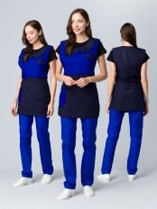 Фартук-сарафан Монро (тк.ТиСи), т.синий/васильковый