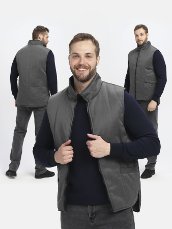 Жилет утепленный Универсальный (тк.Смесовая,210), т.серый